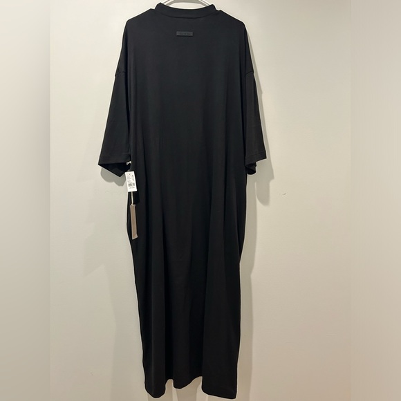 NWT Fear of God Essentials Super Oversized Black T-Shirt Dress with Pockets Sz L - Picture 4 of 9